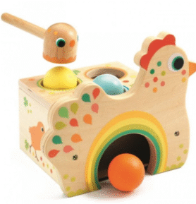 DJECO Duhová slepička se zatloukáním