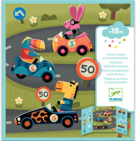 DJECO Přemístitelné samolepky pro nejmenší Formule