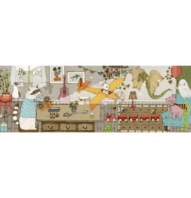 DJECO Puzzle Promítání se zvířátky - 100 pcs