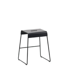 Zone Denmark Kovová stolička A-Stool Outdoor Soft Black 45 cm (nosnost 110 kg)