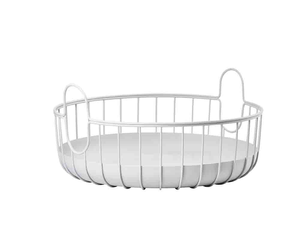 Zone Denmark Úložný kovový košík Inu Soft Grey 38x18 cm