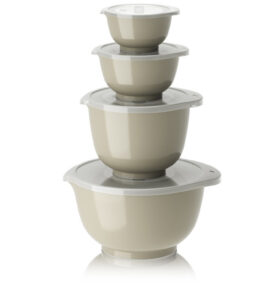 Rosti Sada kuchyňských mís Margrethe s víčky 0,25+0,5+1,5+3L Humus