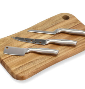 Holm Krájecí prkénko na sýr a sada 3 nožů