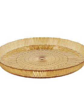 Bitz Okrouhlý servírovací tác Kusintha 30cm Amber