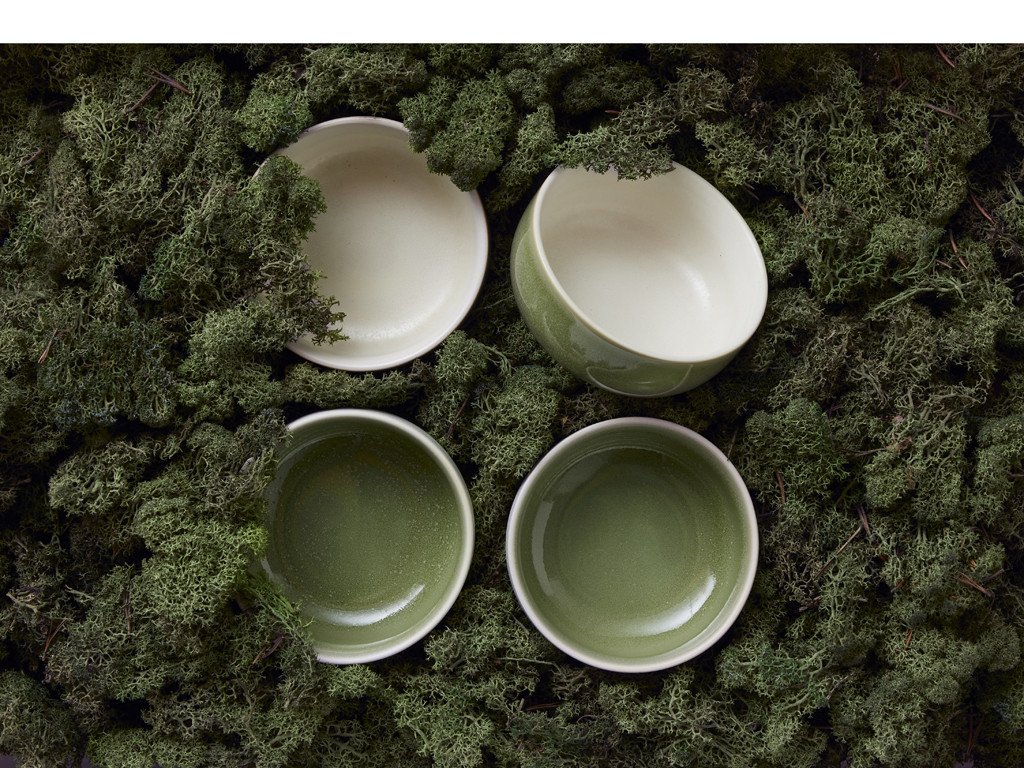 Studio Round Kameninová servírovací miska North 11 cm Moss mix (sada 4 ks) - Obrázek 2