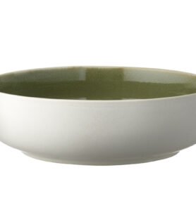 Studio Round Kameninová mísa na těstoviny North 19 cm White/Shiny Moss