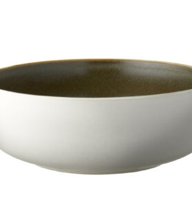 Studio Round Kameninová mísa na salát North 25 cm White/Matte Moss