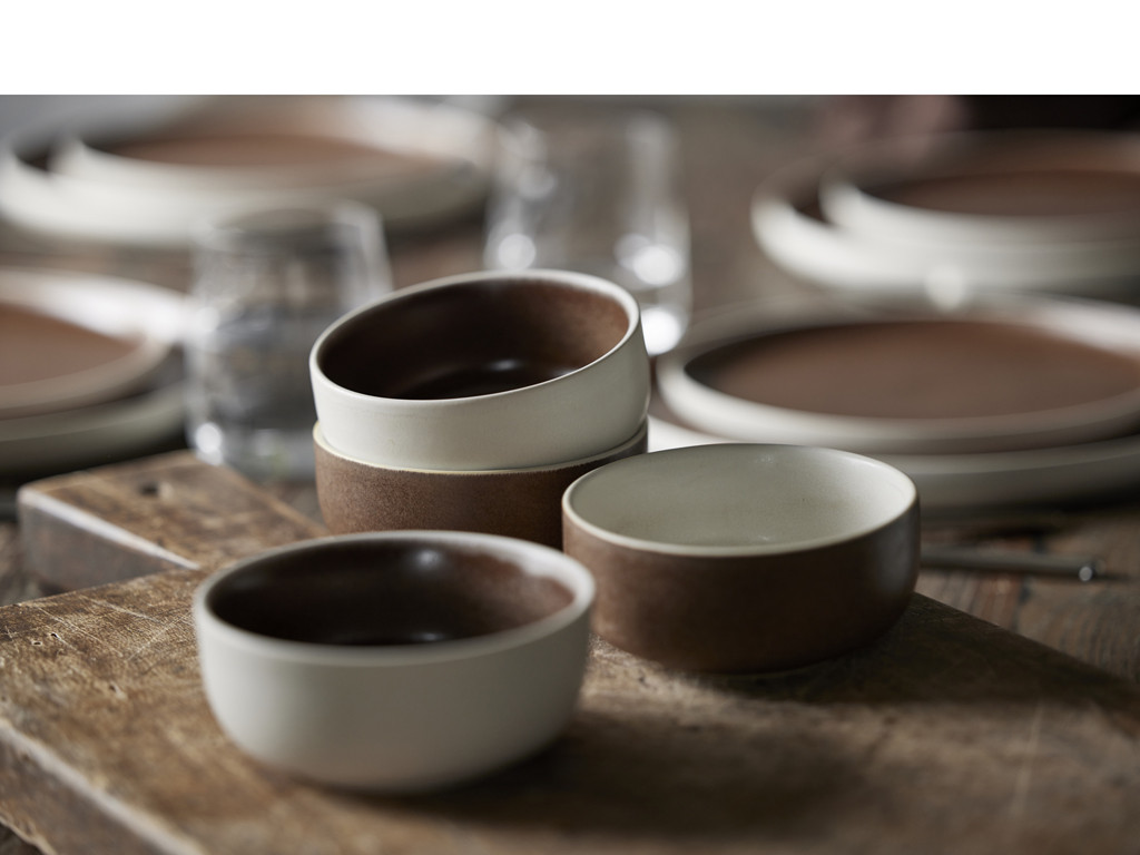 Studio Round Kameninová servírovací miska North 11 cm Matte Bark/White - Obrázek 2