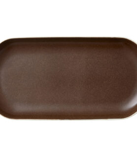 Studio Round Kameninový servírovací tác North 38 x 19 cm White/Matte Bark