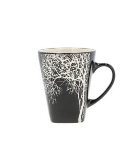 Villa Collection Kameninový hrnek se stromem Hela 0,35l Black