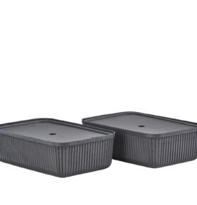 Zone Denmark Úložný box Pulp Black (sada 2 ks) 23x15 cm 48x32 cm