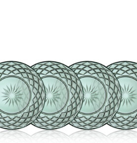 Lyngby Glas Skleněný talíř Sorrento 21 cm 4ks Green