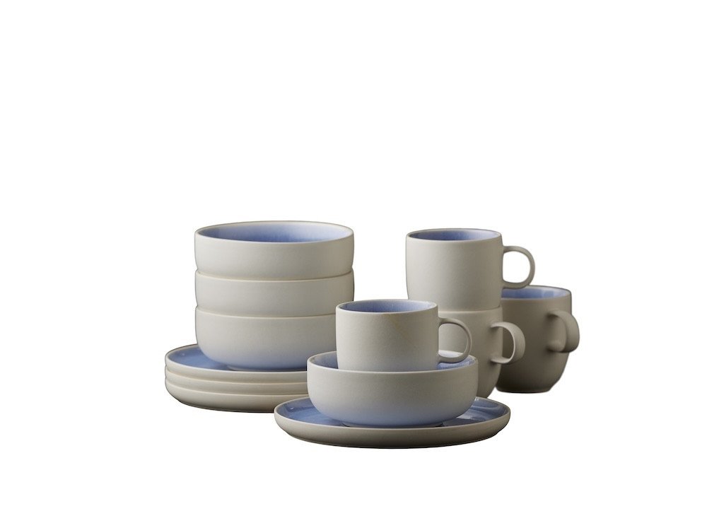 Studio Round Snídaňová sada nádobí North White/Shiny River