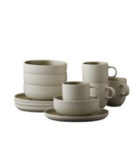 Studio Round Snídaňová sada nádobí North White/Matte Moss