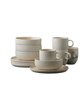 Studio Round Snídaňová sada nádobí North White/Matte Sand