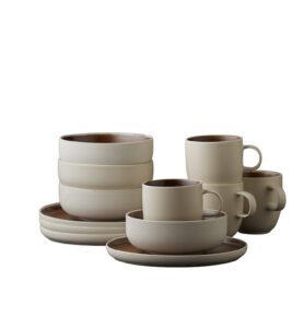 Studio Round Snídaňová sada nádobí North White/Matte Bark