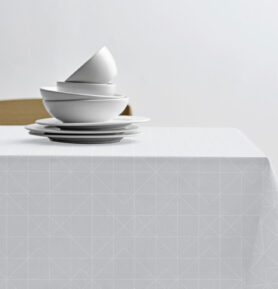 Södahl Kuchyňský ubrus ⌀180 Tiles Damask Optical White