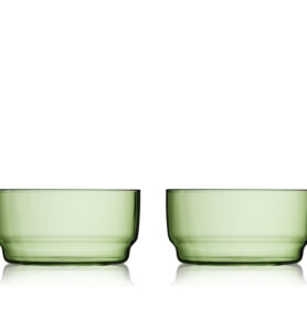 Lyngby Glas Sada skleněných misek Torino 12 cm (2 ks) Green