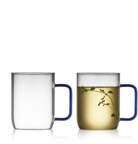 Lyngby Glas Skleněný hrnek Torino 40 cl (2 ks) Blue