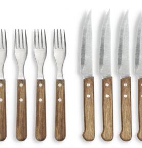 Holm Sada příborů na steaky 8ks Nerez/Akáciové dřevo