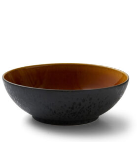 Bitz Velká kameninová salátová mísa 30 cm Black/Amber