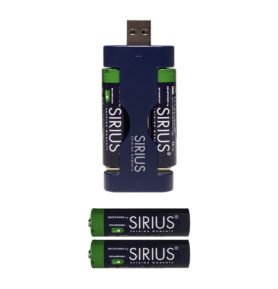 Sirius USB nabíječka baterií AA DecoPower (+4 ks AA baterií)