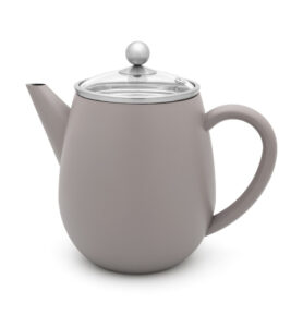 Bredemeijer Dvoustěnná konvička na čaj Duet Eva, 1,1L šedá