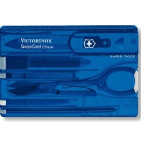 VICTORINOX karta SwissCard CLASSIC MODRÁ transparentní