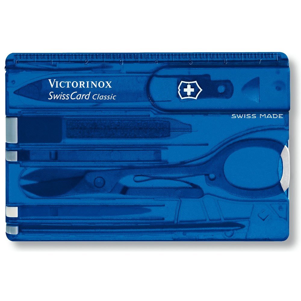 VICTORINOX karta SwissCard CLASSIC MODRÁ transparentní