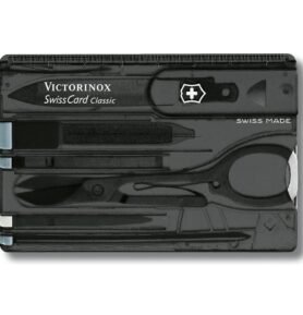 VICTORINOX karta SwissCard CLASSIC ČERNÁ transparentní