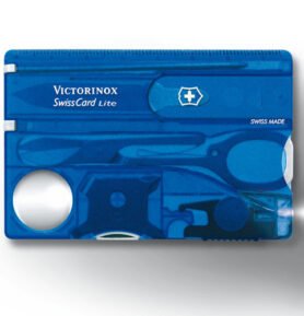 VICTORINOX karta SwissCard LITE MODRÁ transparentní