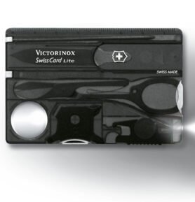VICTORINOX karta SwissCard LITE ČERNÁ transparentní