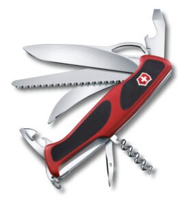 VICTORINOX nůž kapesní RangerGrip 57 HUNTER 130mm ČERVENÝ