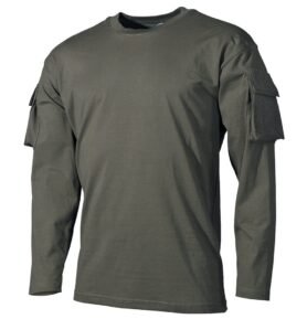 Triko taktické s VELCRO panelem a kapsou na rukávu ZELENÉ vel. 3XL