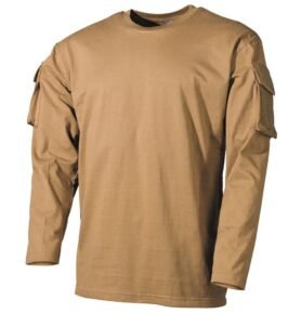 Triko taktické s VELCRO panelem a kapsou na rukávu COYOTE vel. 3XL