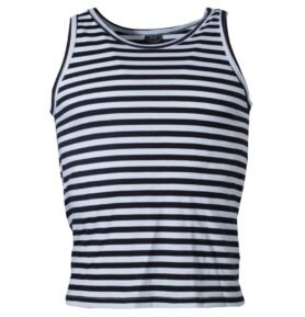 Tílko pruhované námořnické RUSS. MARINE modro-bílé vel. 3XL