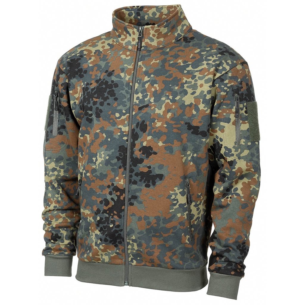 Mikina za zip TACTICAL maskáčová FLECKTARN vel. XL