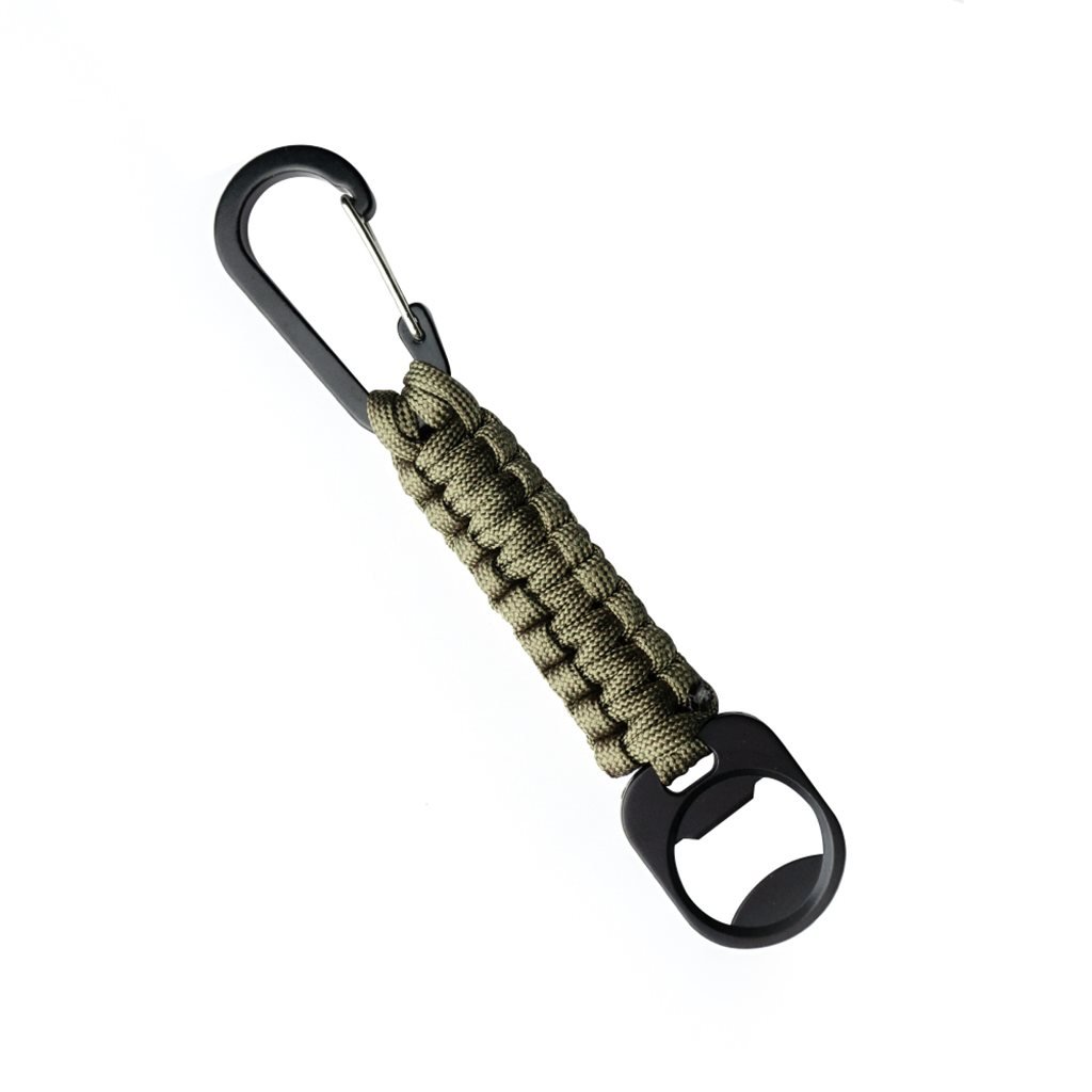 A10 EQUIPMENT klíčenka PARACORD s karabinou a otvírákem na láhve TAN