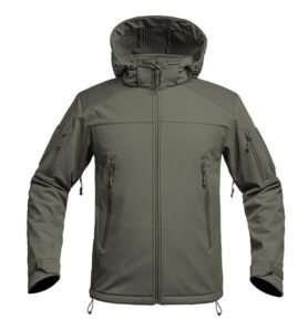 Bunda FIGHTER V2 softshell s kapucí ZELENÁ vel. S