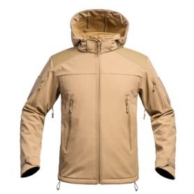 Bunda FIGHTER V2 softshell s kapucí TAN vel. XXL