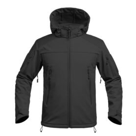 Bunda FIGHTER V2 softshell s kapucí ČERNÁ vel. M