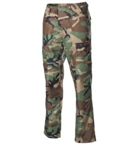 Kalhoty US střih BDU prošité WOODLAND vel. M