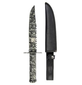 101INC nůž s pevnou čepelí SURVIVAL LEBKY na přežití s pouzdrem