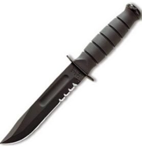 KA-BAR nůž FIGHTING/UTILITY SHORT ozubené ostří ČERNÝ