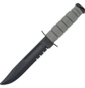 KA-BAR nůž bojový ozubené ostří plast. pouzdro FOLIAGE GREEN