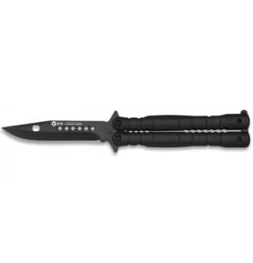 K25 nůž motýlek 02131 ČERNÝ