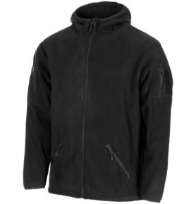 Mikina FLEECE na zip s kapucí TACTICAL ČERNÁ vel. 3XL