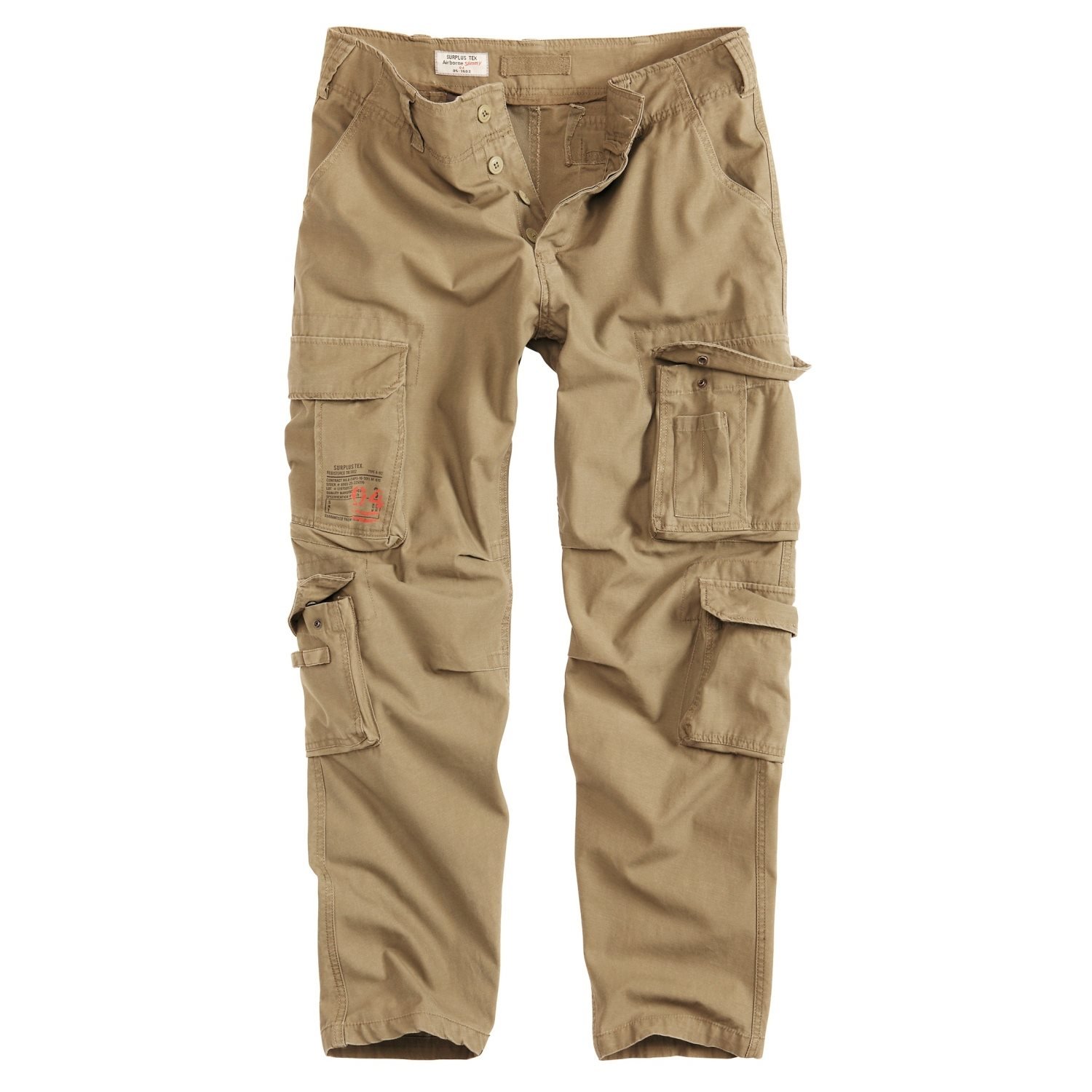 Kalhoty AIRBORNE SLIMMY KHAKI vel. M