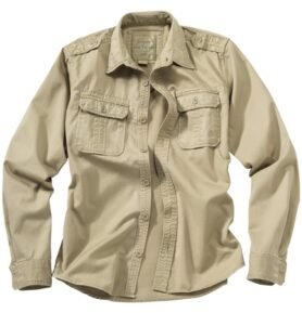 Košile RAW VINTAGE s dlouhým rukávem KHAKI vel. S