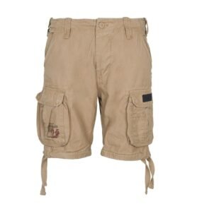 Kraťasy AIRBORNE VINTAGE s nášivkou KHAKI vel. L